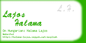 lajos halama business card